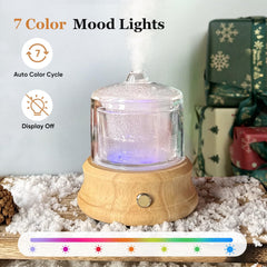7 color rotating mood lights on the diffuser