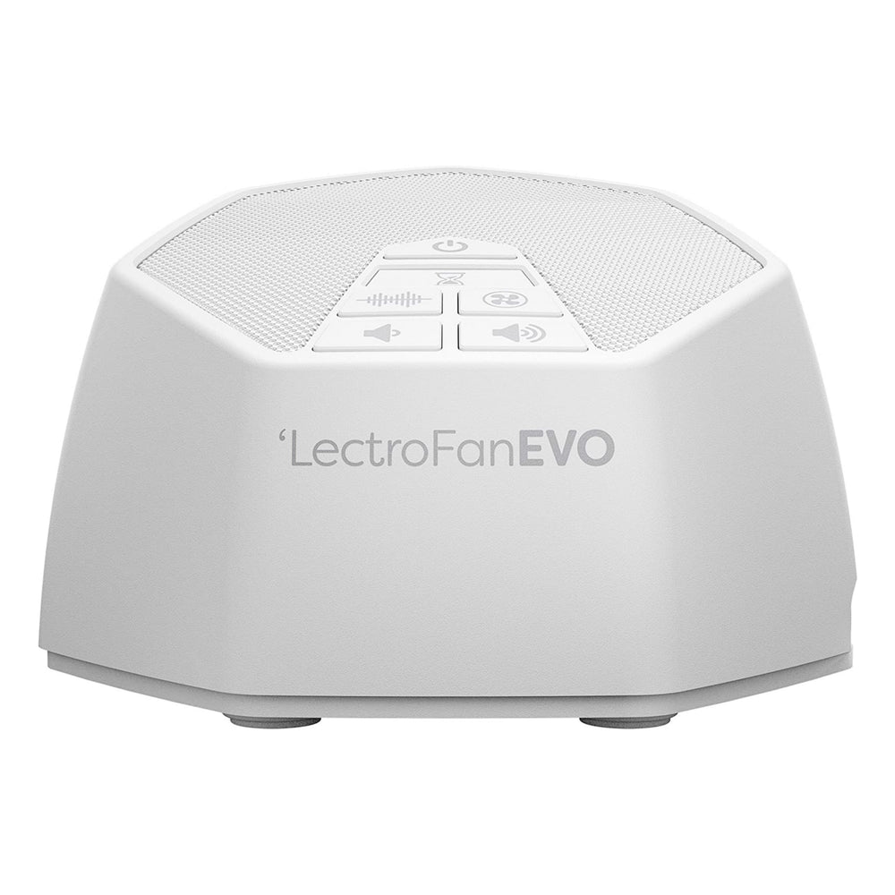 LectroFan EVO front view shows compact bedside design for easy sleep masking