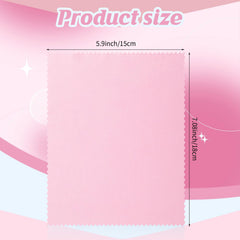 Close-up of pink microfiber cleaning cloth texture