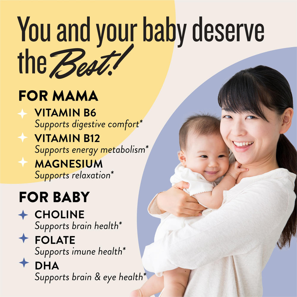 DHA and methylated folate highlights on packaging