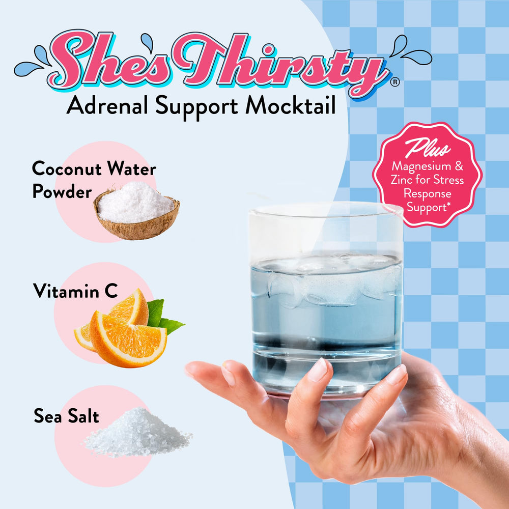 Ingredients: Vitamin C, B12, potassium from coconut water and sea salt