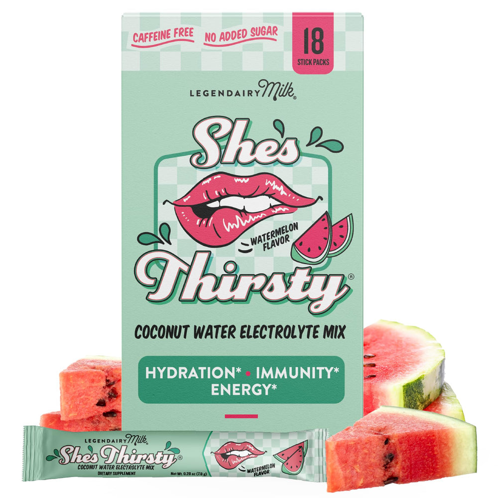 Legendairy Milk She’s Thirsty Watermelon Hydration Packets – front packaging