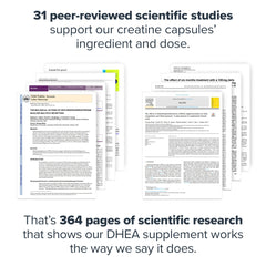 Immune health concept with DHEA 50mg supplement