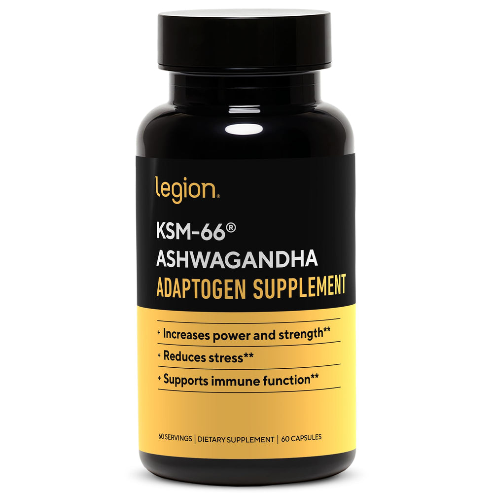 LEGION KSM-66 Ashwagandha root extract capsules (60 servings)