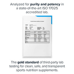 ISO 17025 accreditation seal indicating third-party lab testing