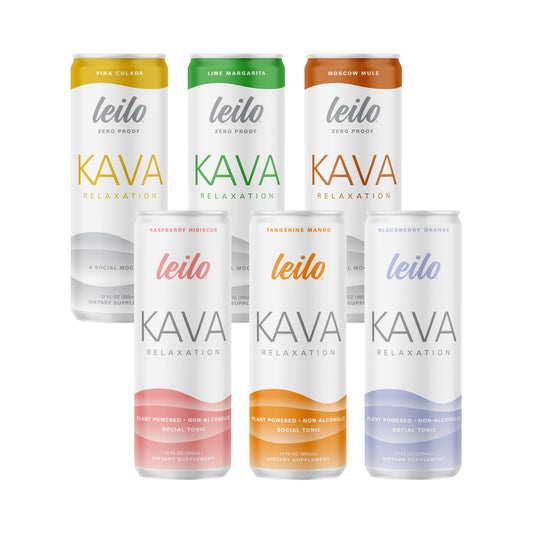 Leilo Variety Sampler 6-Pack – 12 oz cans (non-alcoholic)