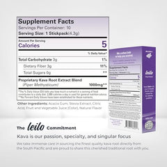 On-the-go user with Berry Kava stick pack