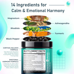 Visuals of Ashwagandha and Rhodiola ingredients used in the formula