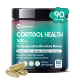 Front view of LELUMOON Ultra Cortisol Health bottle