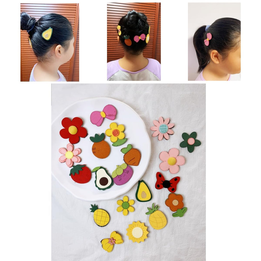 Lemeilleur cute hair stickers 20-pack provide stylish, non-slip hold for kids' hair.