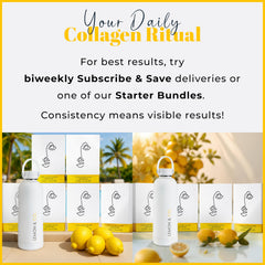 LEMON & CO. bottle on a kitchen counter with a cold-water setup for easy mixing