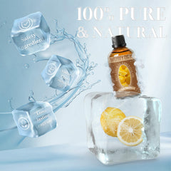 Dropper dispensing lemon essential oil