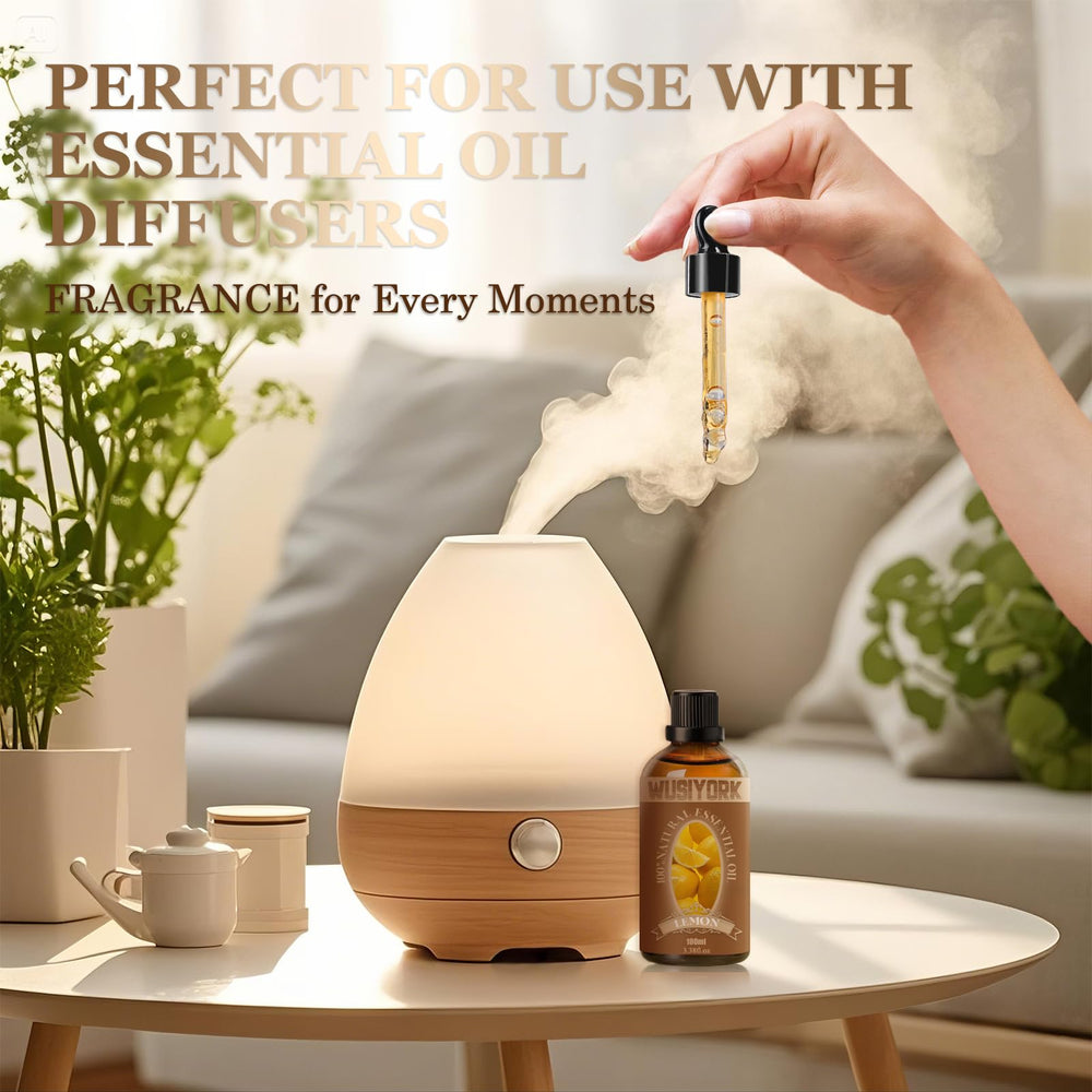 Lemon essential oil used for skincare with carrier oil