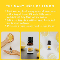 Lemon essential oil used in a massage