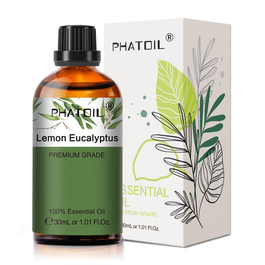 Lemon Eucalyptus essential oil bottle with built in dropper