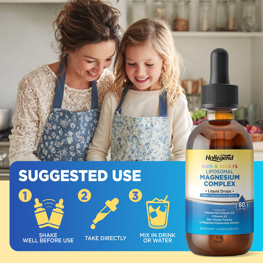Natural lemon-flavored, family-friendly magnesium drops