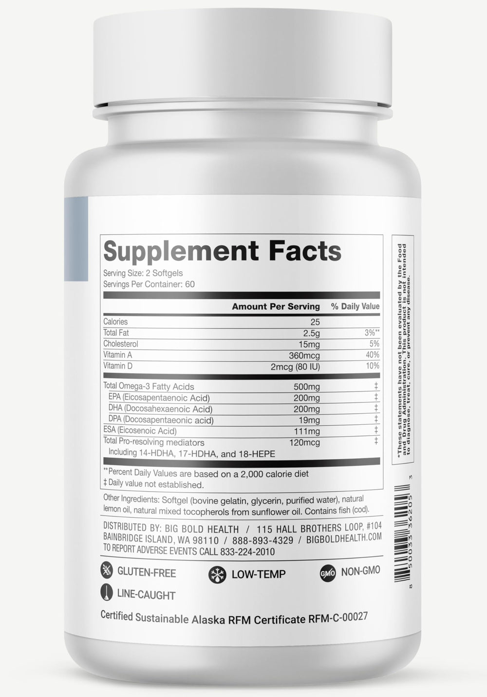 Lemon flavor softgels with no fishy aftertaste