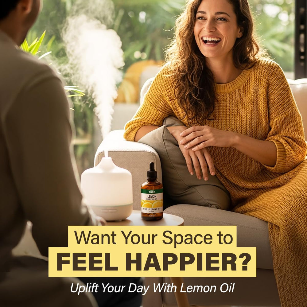 Lemon essential oil in a diffuser