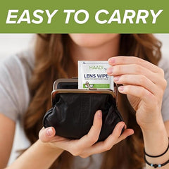Lemon-scented, pre-moistened cleaning wipes