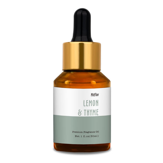 Lemon & Thyme Fragrance Oil 30ml bottle – front view