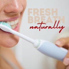 Close-up of lemon toothpaste ingredients including baking soda