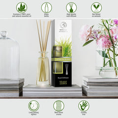 Close-up of lemongrass essential oil diffuser glow