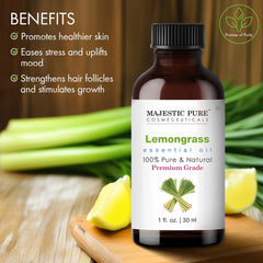 Independent lab testing certificate for lemongrass essential oil