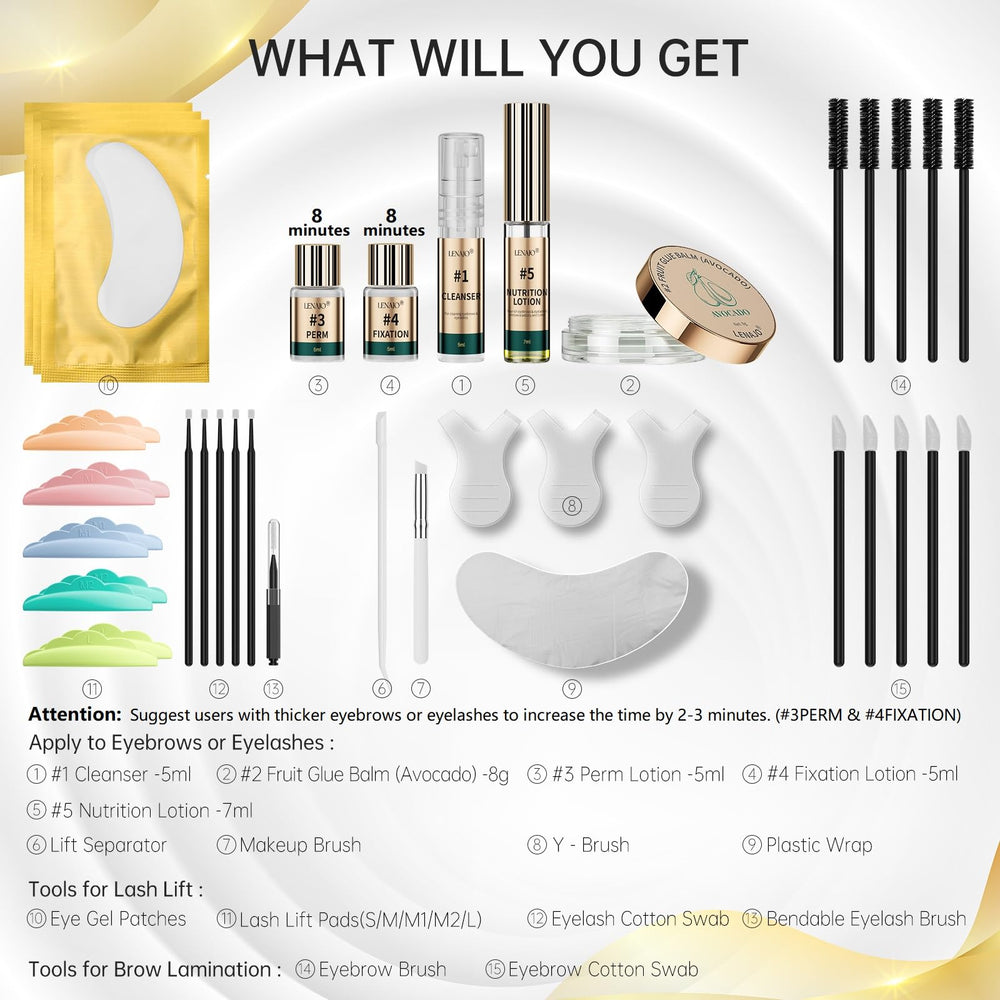LENAJO lash lift tools kit for easy at home results.