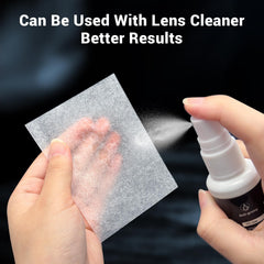 Lens cleaning tissue paper in booklet form