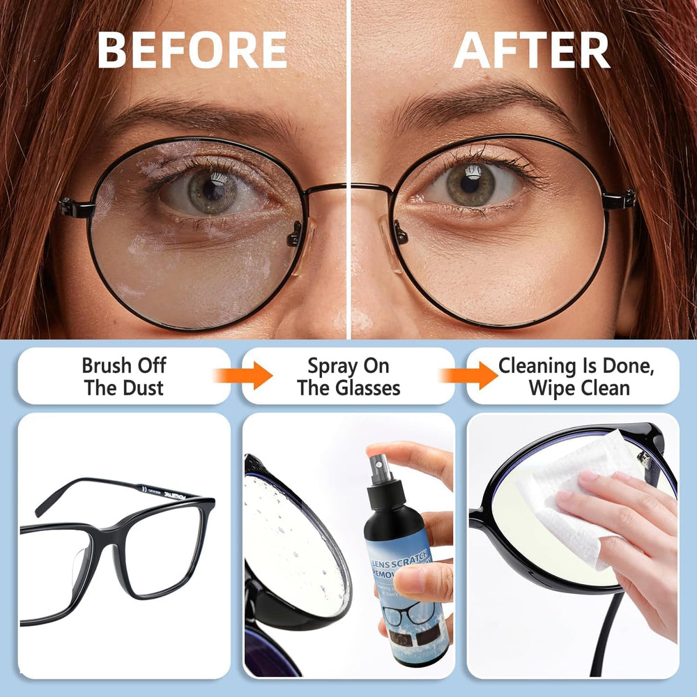 Lens scratch removal spray packaging
