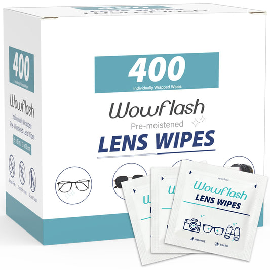 400 count lens wipes for eyeglasses – individually wrapped