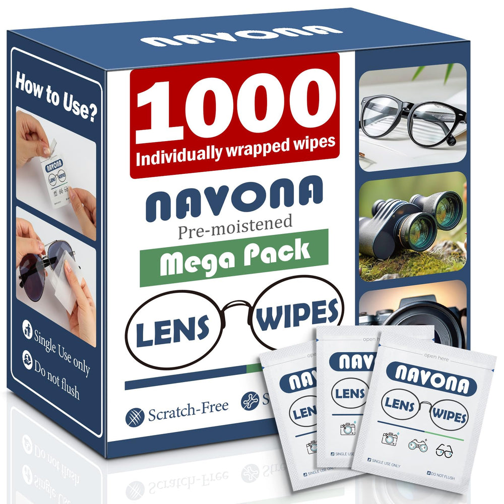 1000-count bulk pack of pre-moistened eyeglass wipes