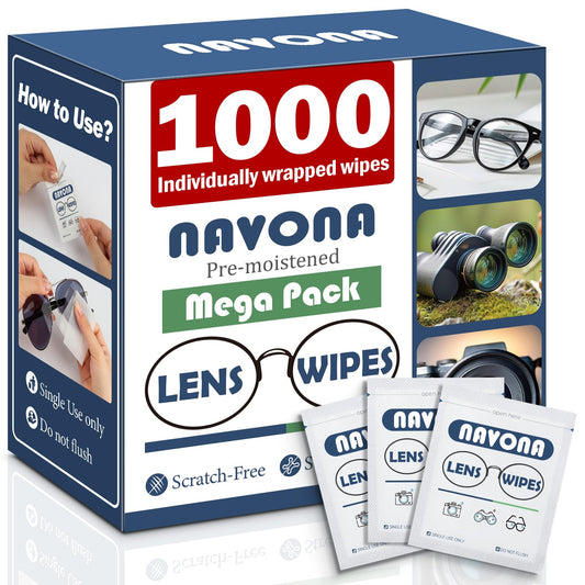 1000-count bulk pack of pre-moistened eyeglass wipes