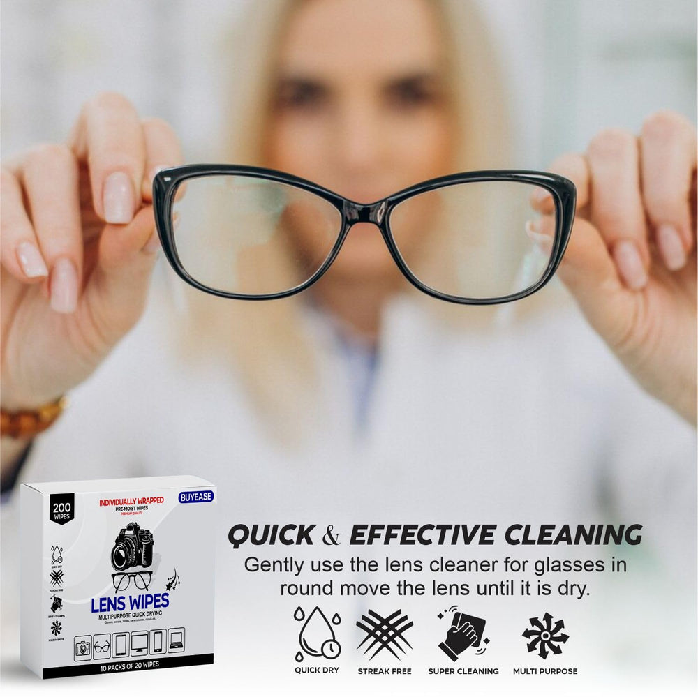 Compact travel pack of lens wipes for screens and eyewear