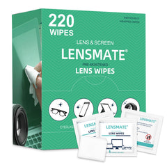 LENSMATE 220-count pre-moistened lens wipes for eyeglasses