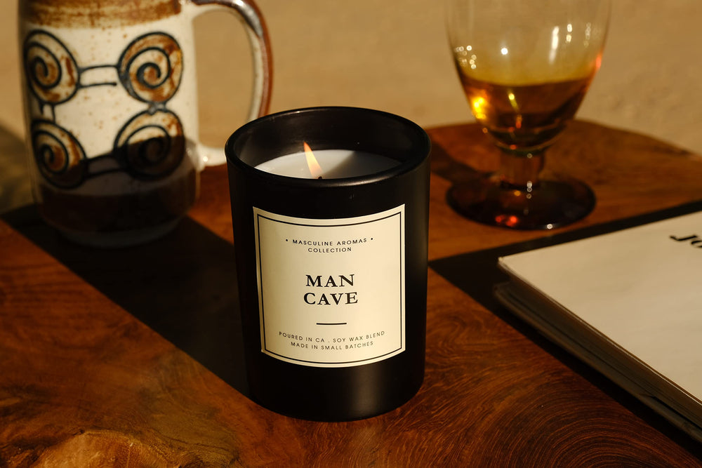 Small batch candle being poured in Huntington Beach studio