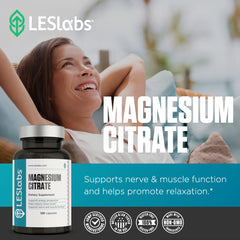 Made in the USA text on LES Labs Magnesium Citrate packaging