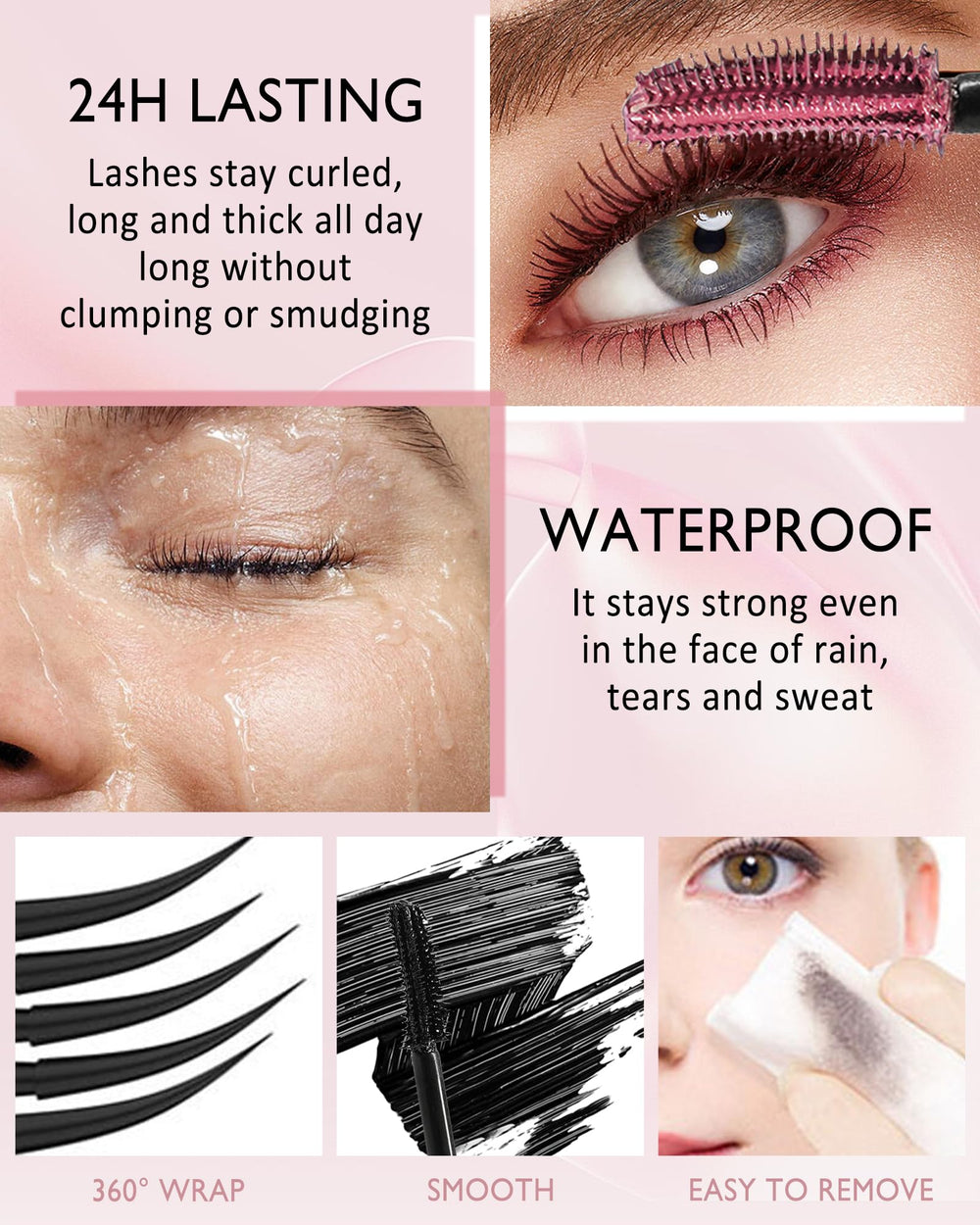 Lestpola waterproof mascara withstands rain and sweat.