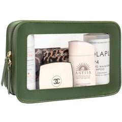 LETGO clear makeup bag with TSA-approved design for quick security checks.