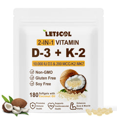 LETSCOL D3 K2 softgel front label