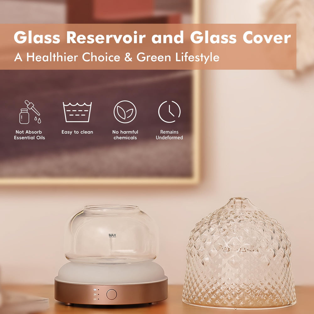 Ultrasonic essential oil diffuser with colorful lights