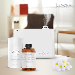 Gift-ready packaging for Levona Blissful Aura diffuser oil