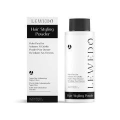 lewedo volumizing powder bottle front view for natural lift.
