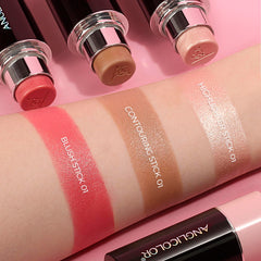 Lezero Cream Blush Stick on-the-go touch-up design for quick refreshes.