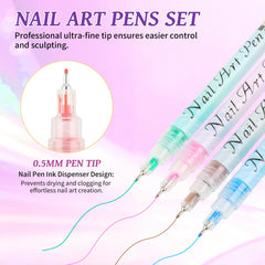 Lezero fine-tip 0.5mm nail marker enables precise lines and details.