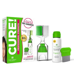 Lice Clinics of America treatment kit bottle with pear-blossom gel for easy, pleasant lice treatment.