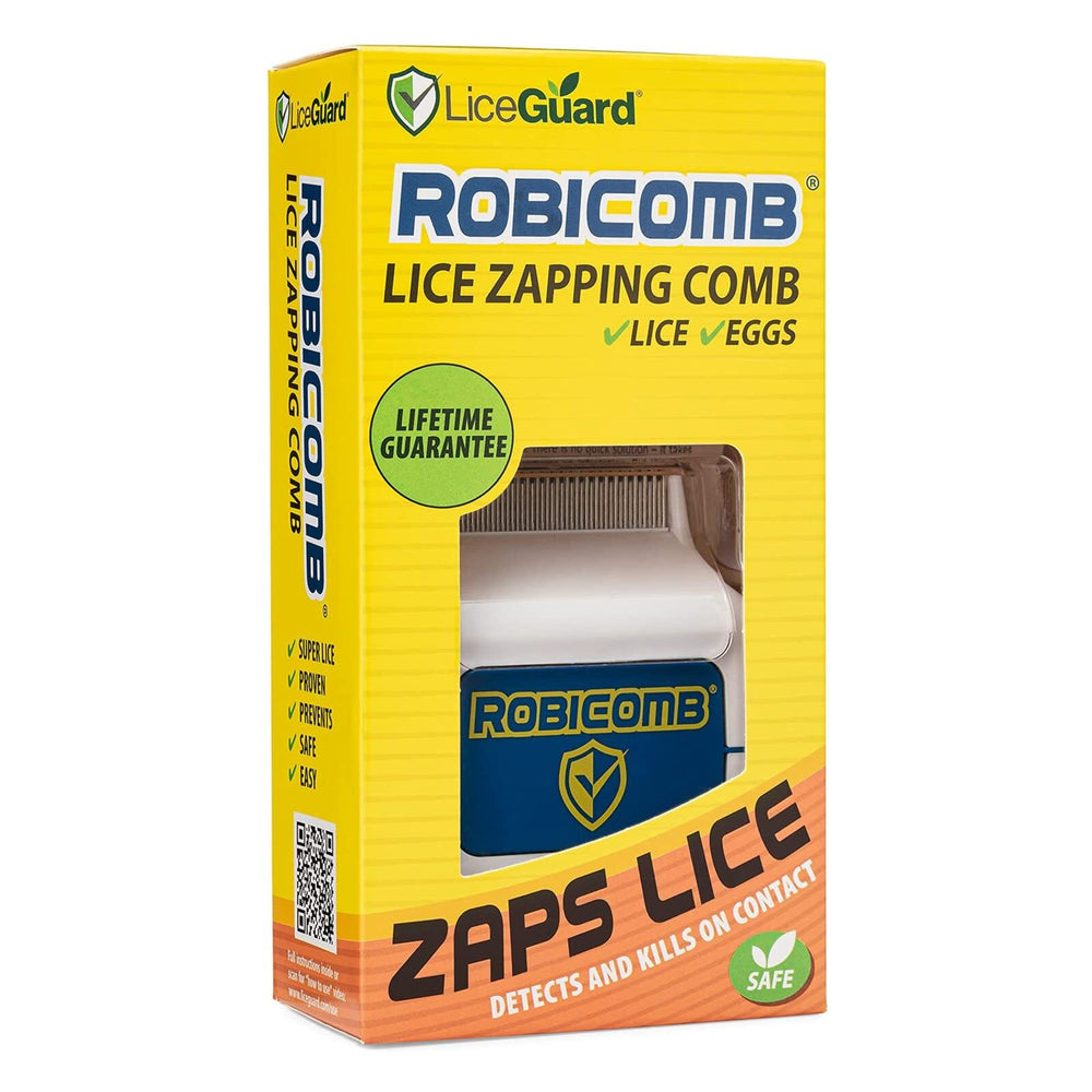 LiceGuard RobiComb demonstrates easy glide through curly hair for treatment.