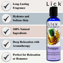 LICK Pineapple bath oil packaging—elegant gift option for self-care lovers