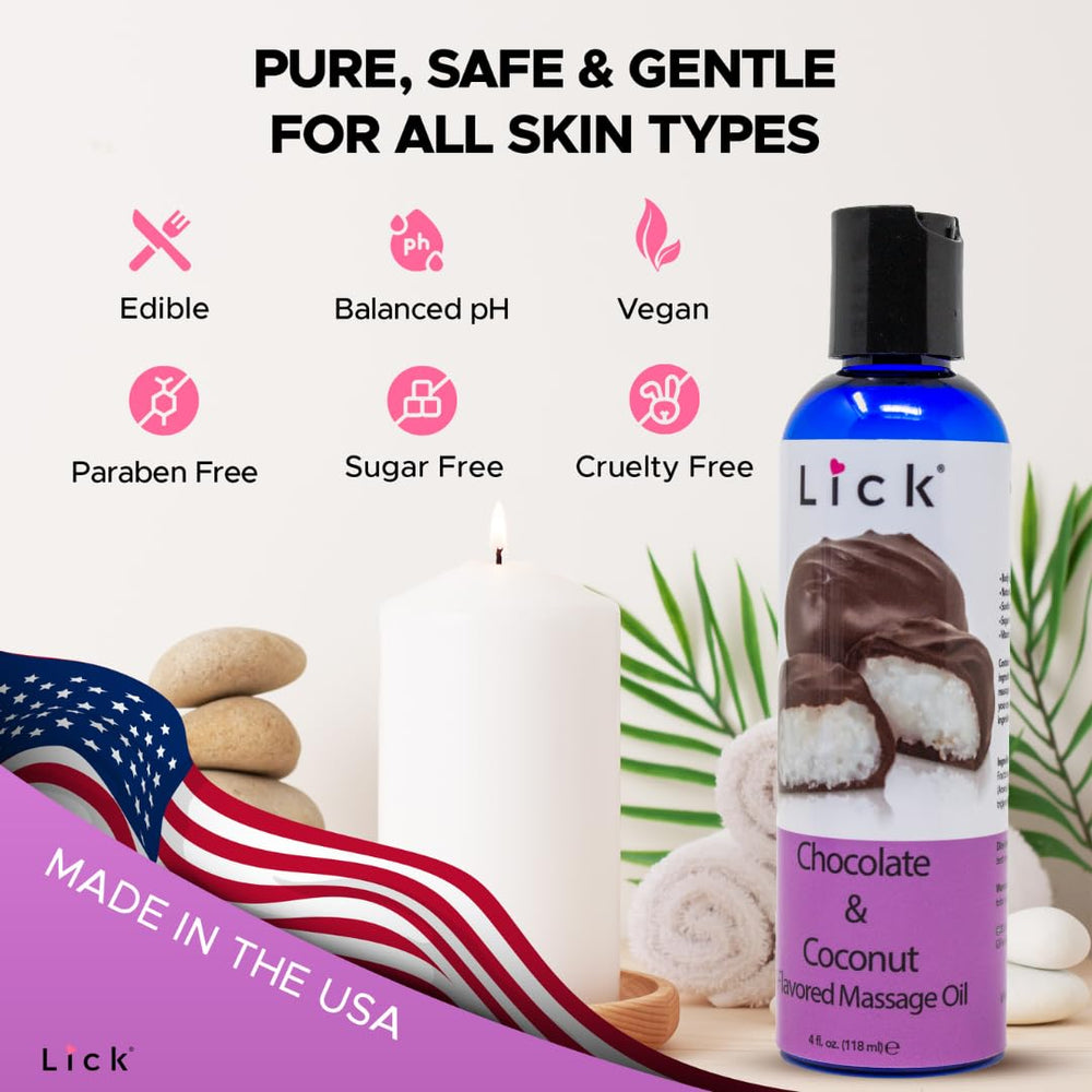 Lifestyle shot: relaxing massage with chocolate coconut aroma