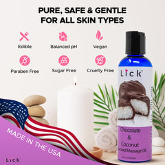 Lifestyle shot: relaxing massage with chocolate coconut aroma